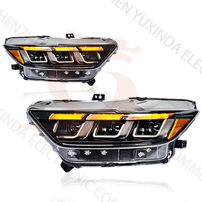 Wholesale Headlight Assembly For Car Headlights For Ford Mustang 2015 2016 2017 LED Projetor Head Lamp DRL Accessories 15-17