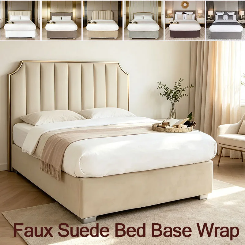 1pc Solid Color Bed Skirt,Bed Base Wrap Cover,Soft Bed Frame Wrapping Elastic Band Dust-Proof Cover,Bedroom Decoration Protector