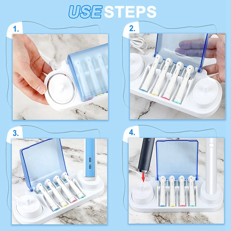 New Toothbrush Holder For Braun Oral B Toothbrush Bracket Bathroom Toothbrush Stander Base Holder With Charger Hole-ABSW