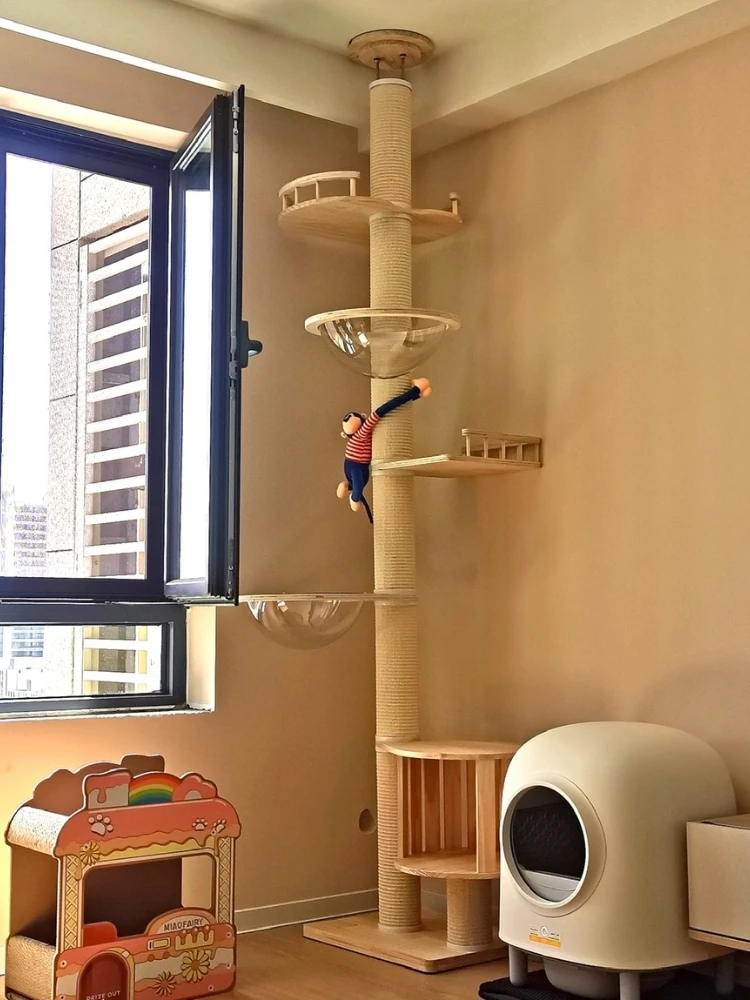 Tongtianzhu Standing Cat Nest Cat Tree Integrated Large Cat Scratching Villa without Covering an Area of Cat House