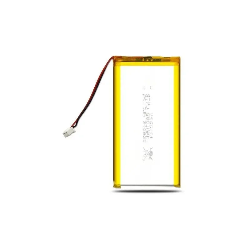 3pcs 3.7V 7566121 Polymer Rechargeable Battery With Back Clip For Tianshu Mobile Power Supply WiFi Projector Replacement Battery