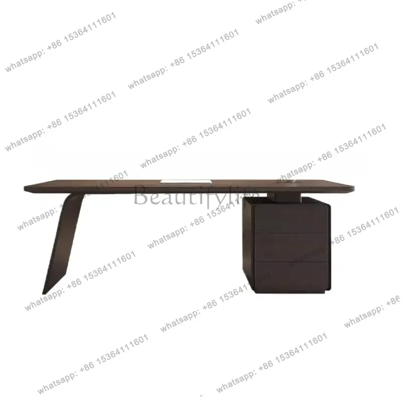 Luxury Aesthetic Office Desk Reception Upgrade Wooden Modern Computer Desk Workstations Black Scrivania Da Ufficio Furniture