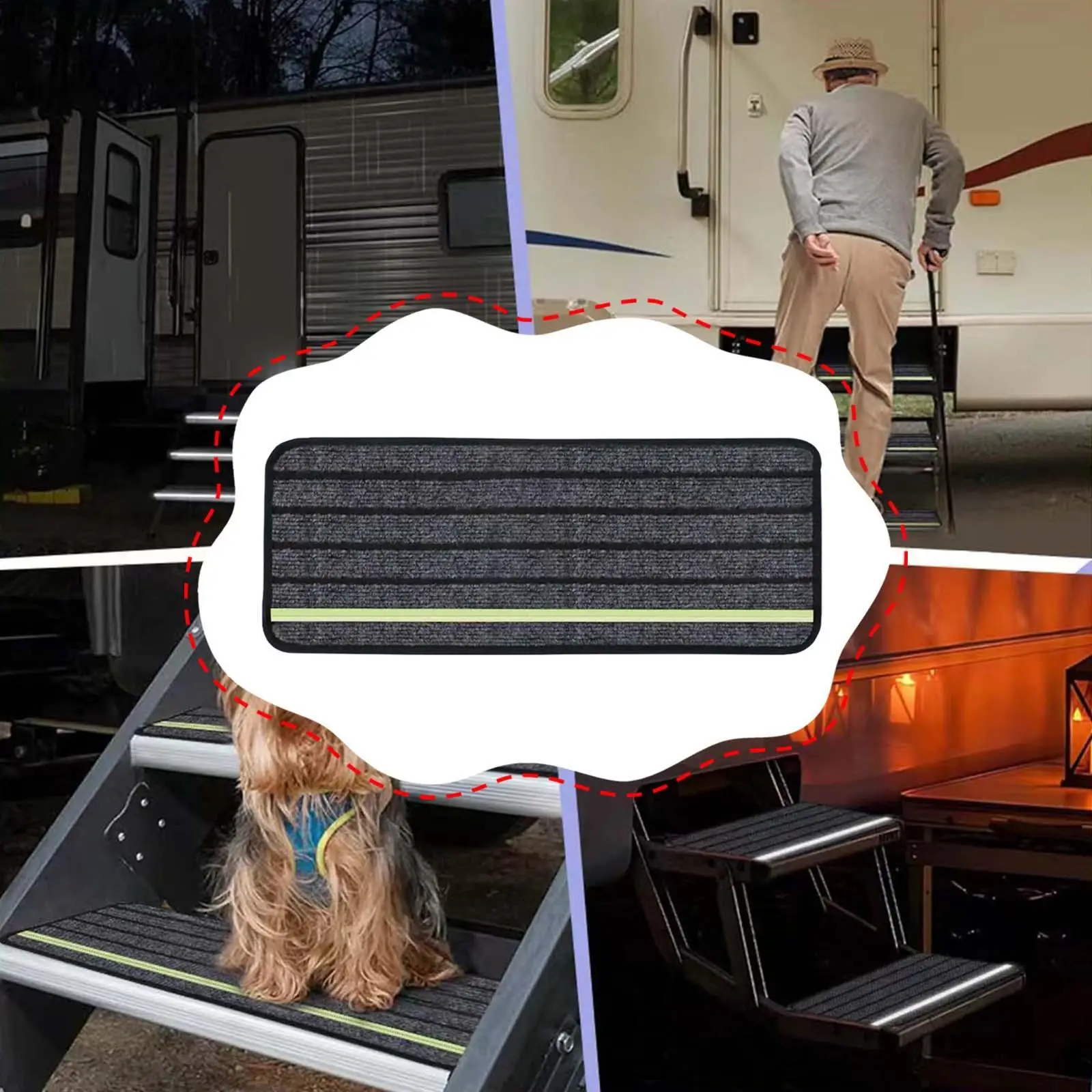 

RV Step Cover, Carpet, Non-slip, Easy to Clean, Outdoor Carpet, RV Stair Cover