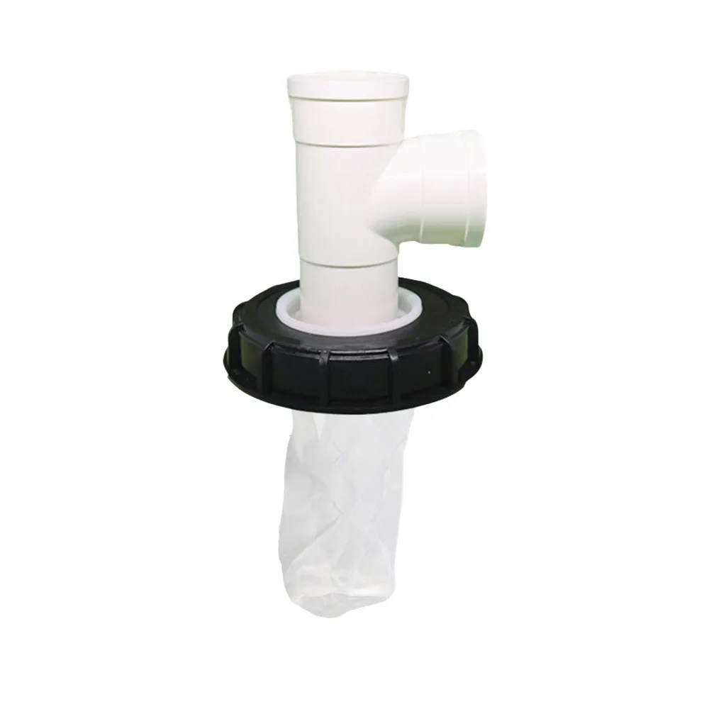 163 mm IBC Ton drumfittingen kunststof dop met filterschroef T-vormig/rechte kop/elleboog/verticaal regenwaterfilterafdekking wasbaar