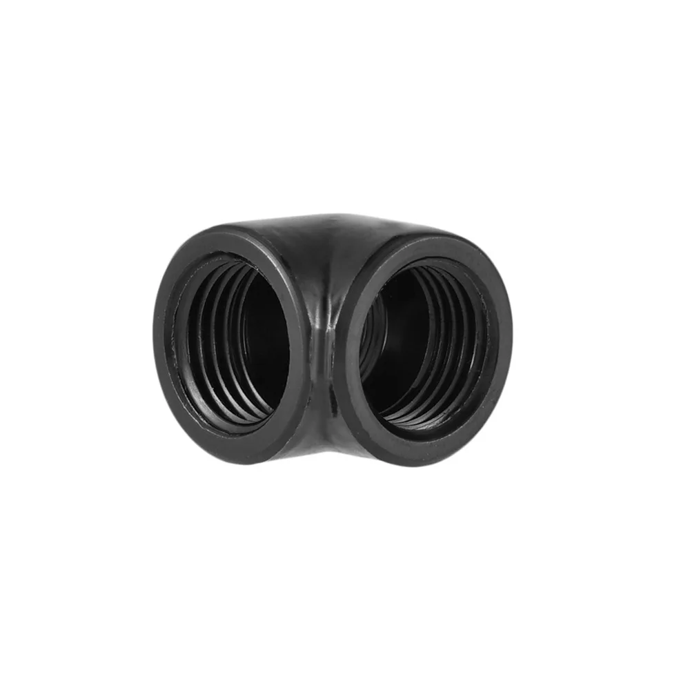 2PCS 90 Degree G1/4 Thread Adapter Double Internal Thread Black/Silver/White Water Cooling Fitting Rotary Connector