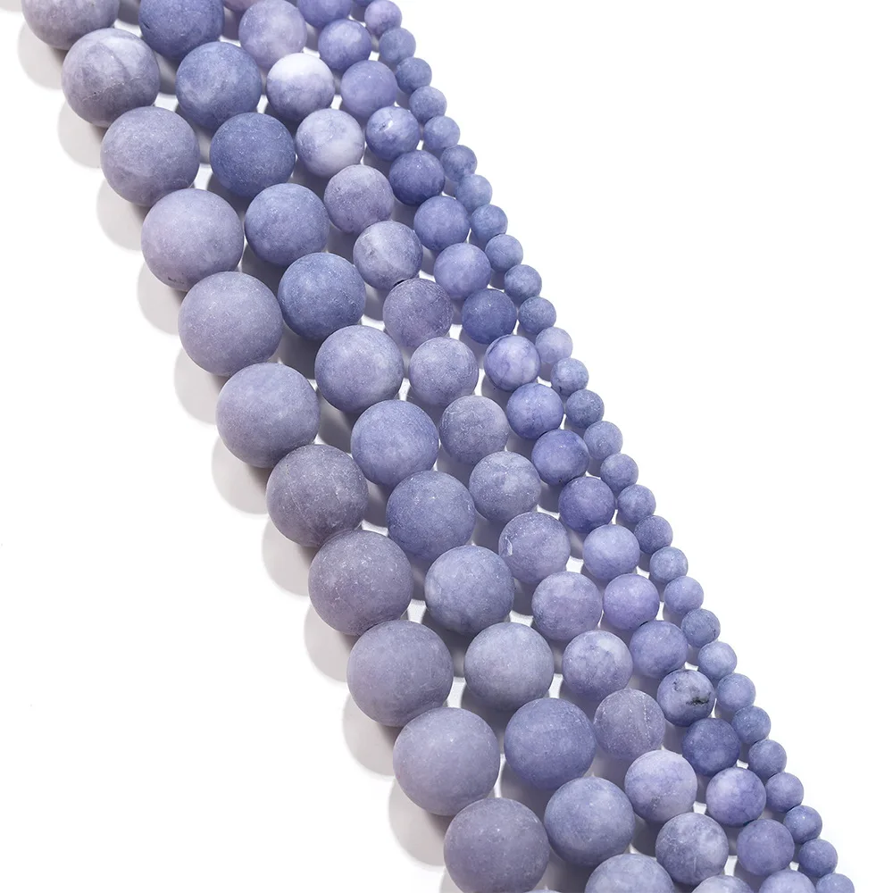 Matte Purple Sea Blue Treasure 4 6 8 10 12mm Accessories Purple Sea Blue Treasure Loose Beads Semi Finished Beads Wholesale