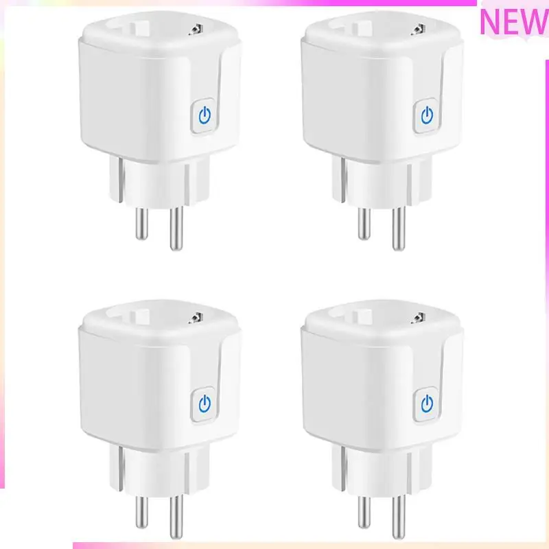 

B27B 4X Tuya Smart Wi-Fi Plug EU 20A Смарт-розетка с мониторингом мощности Энергосберегающий пульт дистанционного управления Smart Life EU Plug