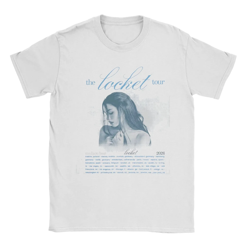 Madison Beer The Locket Tour 2026 Men's Women T Shirts Fun Tee Shirt Short Sleeve Crew Neck Print T-Shirt Cotton Classic Clothes
