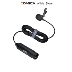 Comica CVM-V02O Lavalier Microphone Wired Lapel Microphone XLR Omnidirectional Mic For Camcorder Youtube Vlog Blogger