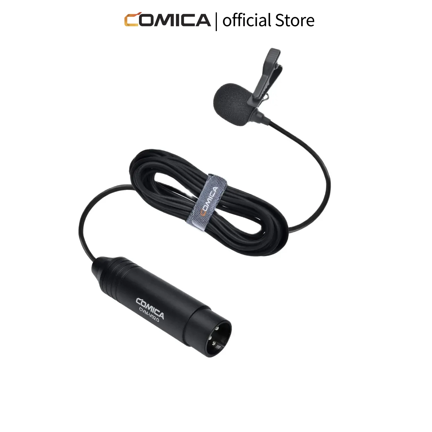 Comica CVM-V02O Lavalier Microphone Wired Lapel Microphone XLR Omnidirectional Mic For Camcorder Youtube Vlog Blogger