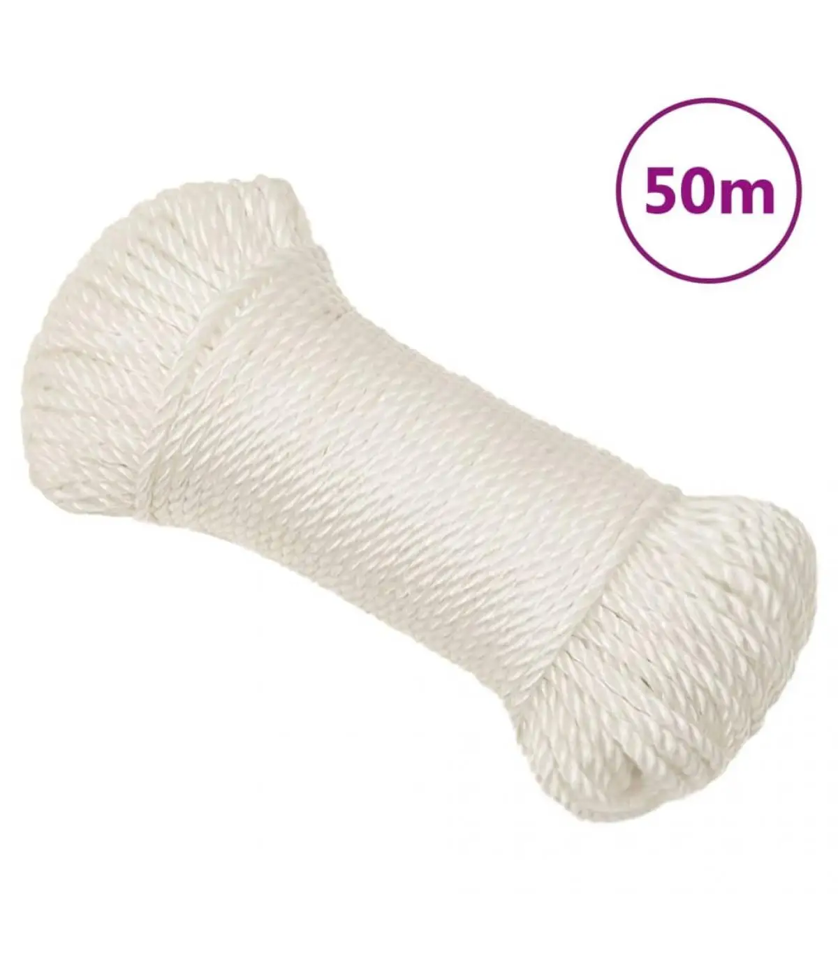 6 mm 50 m white polypropylene work rope metal ropes and ropes