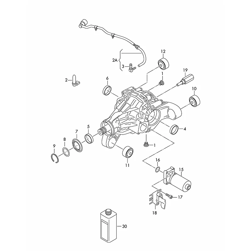 Para Audi Q7 07-15 VW Touareg Amarok Para 9PA Porsche Cayenne Kit de bucha diferencial de suspensão 95533233700   7P 0525337 E