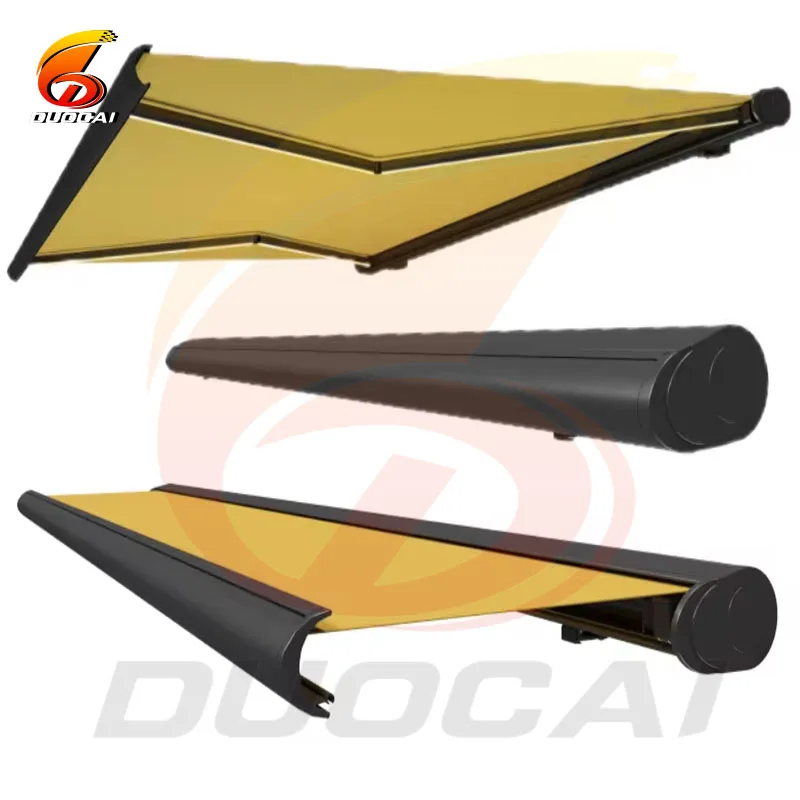 

New Design 4x3m Retractable Aluminum Electric Awnings With Led Light