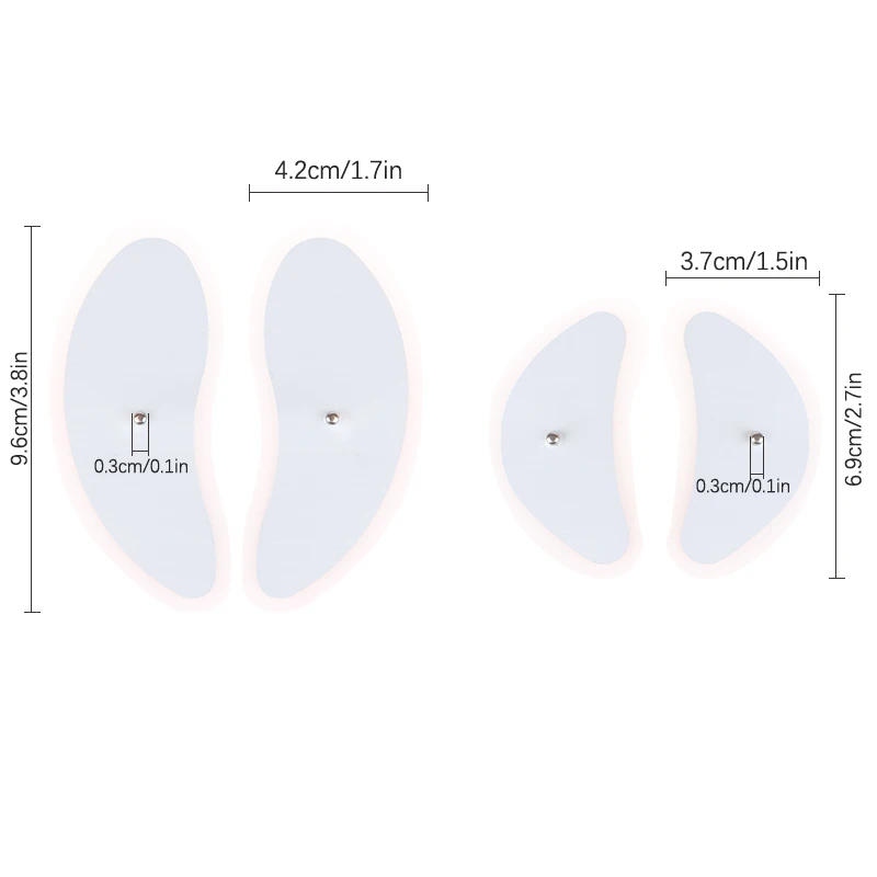 4Pcs EMS Muscle Stimulator Electrode Pads For Facial Lifting Face Massager Tens Acupuncture Digital Electronic Pulse