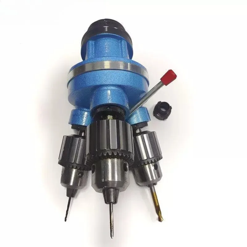 Multi-head Bench Drill Multi-bit Drill Tool Quick Manual Rotation Three-head Drilling Chamfer Tapping Integrated Bench Drill