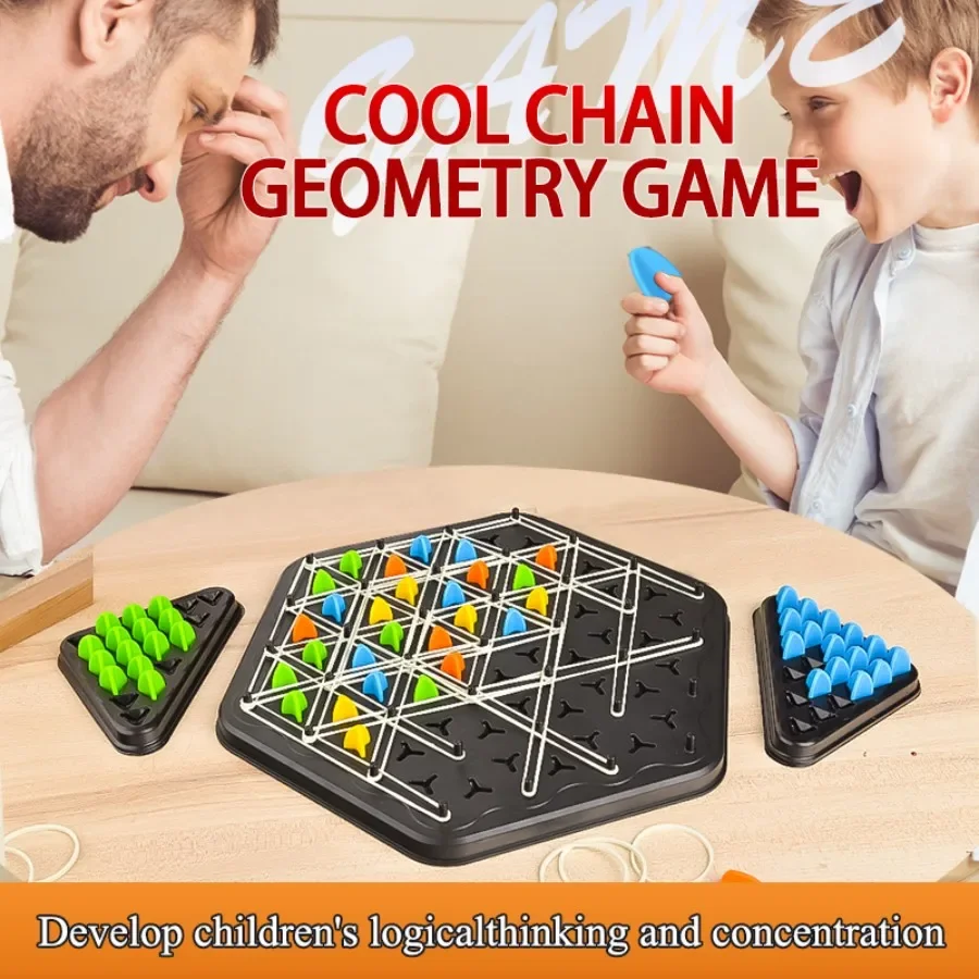 Best-Selling Chain Reaction Tabletop Game, Multiplayer Rubber Band Strategy Game, Educational Family Party Game for Children Aged 6 and Above, Logic Brain Teaser Toy, Suitable for Birthdays, Travel Souvenirs, Graduations, Parties, Christmas, Valentine's Day, Spring Festival, Father's Day, Mother's Day, Teacher's Day, New Year's Day, Qixi Festival, Halloween, Easter, National Day, Children's Day, Suitable as Toy Gifts for Boys and Girls