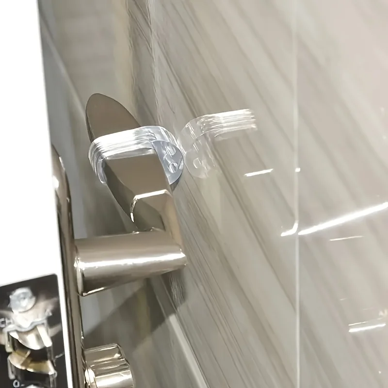10pcs door handle wall silent anti-collision pad door cabinet door handle lock silencer anti-collision silicone door handle pad