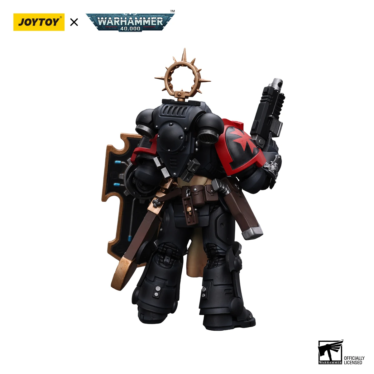 Joytoy ชุดโมเดลทหารอนิเมะสำหรับตุ๊กตาขยับแขนขาได้ Warhammer 40K สีดำ