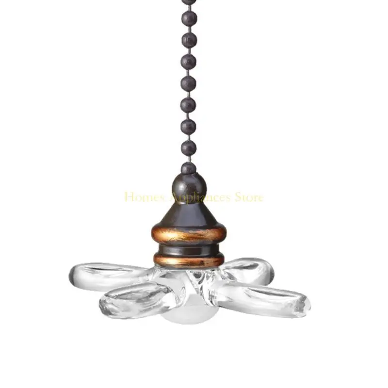 D0AB 2 PCs Deckenventilator Perlen -Kugel -Fächer -Pull -Kette Anhänger Kronleuchter Reißverschluss Pullschleife