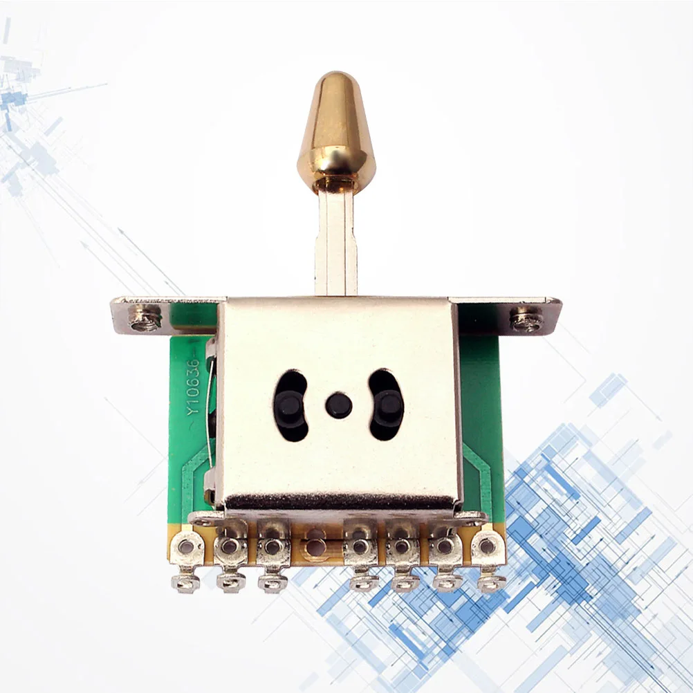 สวิตช์เลือกปิ๊กอัพอะลูมิเนียมอัลลอยด์ 5 ทาง สำหรับกีตาร์เบสไฟฟ้า พร้อมสกรูปลายพลาสติกกันฝุ่น