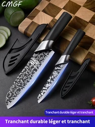 CMGF Santoku Chef Knife Forged Kitchen Knife Sharp Household Suitable for Cutting Meat and Vegetables Kitchen Tool