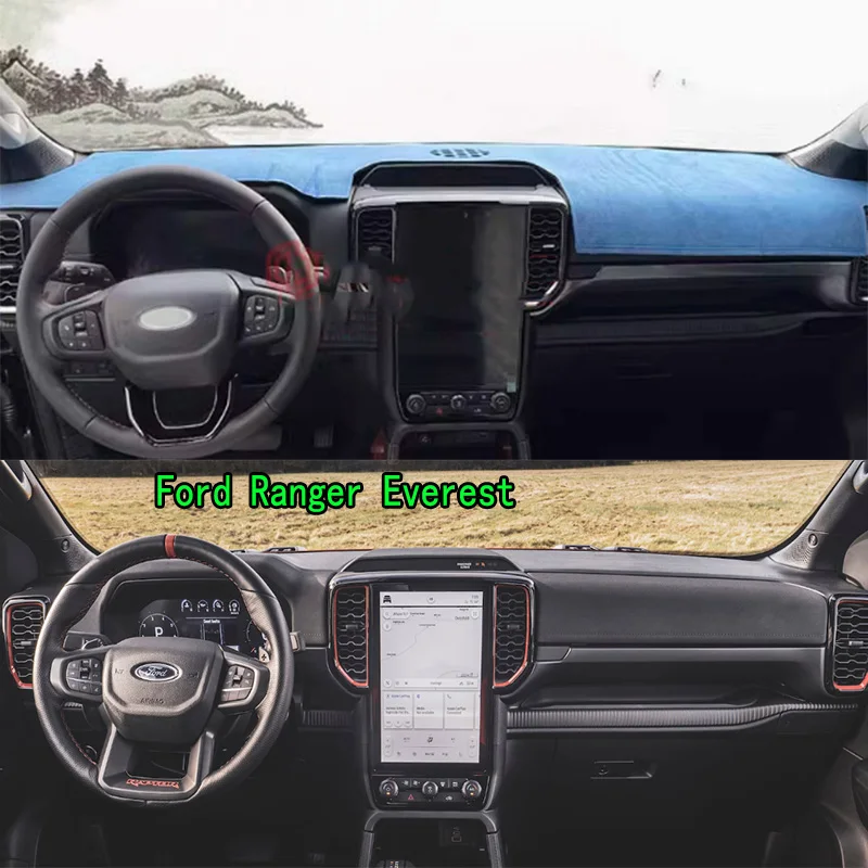 

For 2022-2025 Ford Ranger Everest Dashmat Dash mat Dashboard Cover Instrument Panel Sunscreen Pad Ornaments
