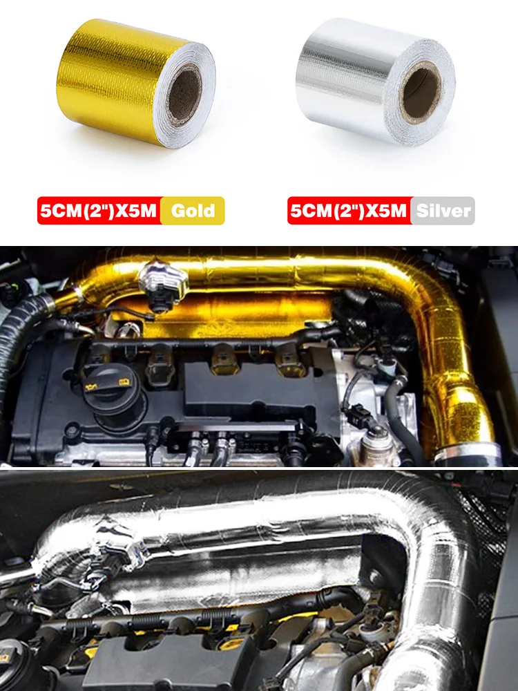 LIZHI RACING - Bande adhésive renforcée en aluminium de 2 "x 5 mètres, résistante à la chaleur, pour admission d'air BMW E46 LZ1613