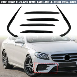 프론트 범퍼 스포일러 스플리터 공기 흡입 그릴 트림 커버, 메르세데스 벤츠 E 클래스 W213 AMG LINE 4 문짝 프리 페이스리프트 2016-2020