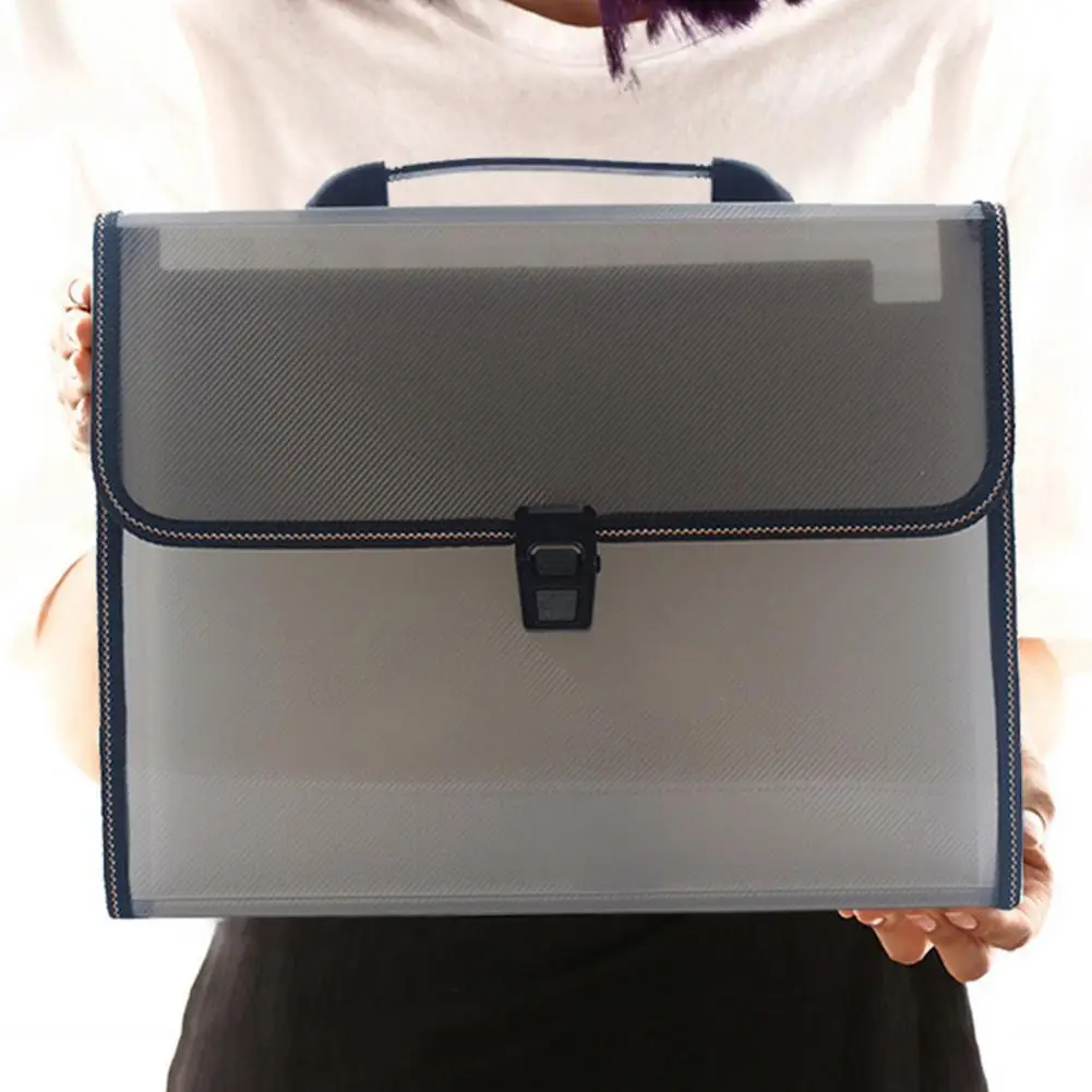 A4 memperluas File Folder File Organizer 13 kantong gesper menangani ujian kertas dokumen File Organizer tas perlengkapan sekolah