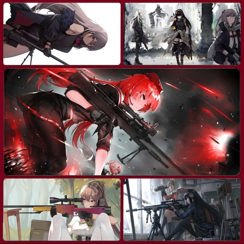 game tactical Girls Frontline WA2000 Mouse Pad Large Gaming Mousepad with Stitched Edges Thickened Desk Mat PC