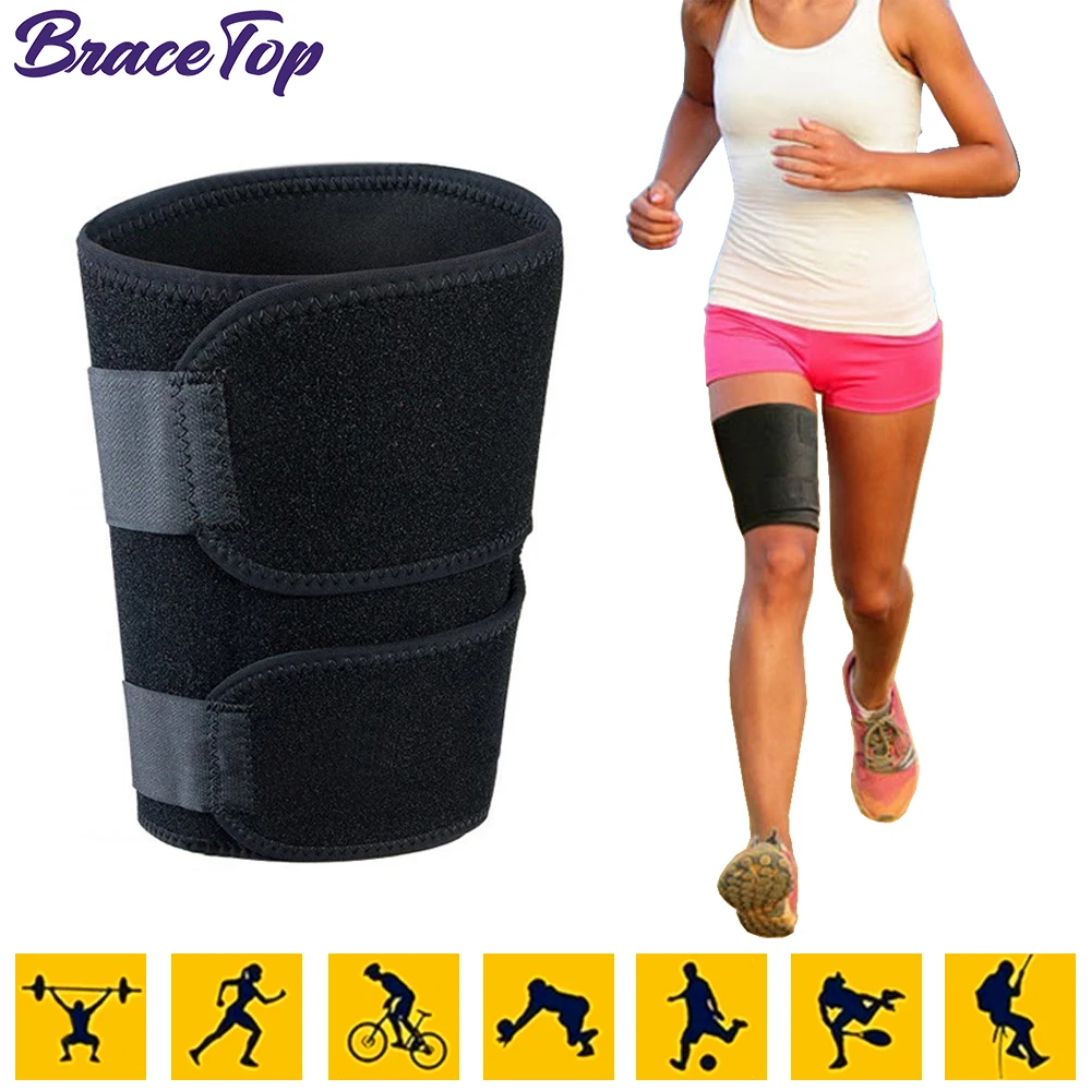 BraceTop Thigh Brace Support Hamstring Wrap Compression Sleeve Trimmer for Pulled Hamstring Muscle Sprains Strains Quadriceps