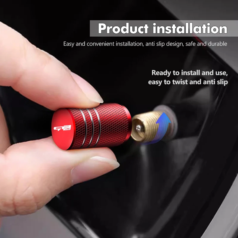 Aluminum Alloy Car Wheel Tire Valve Cap Tyre Rim Stem Cover For KIA gt gtline Xline ceed Forte RIO STINGER Seltos K3 K4