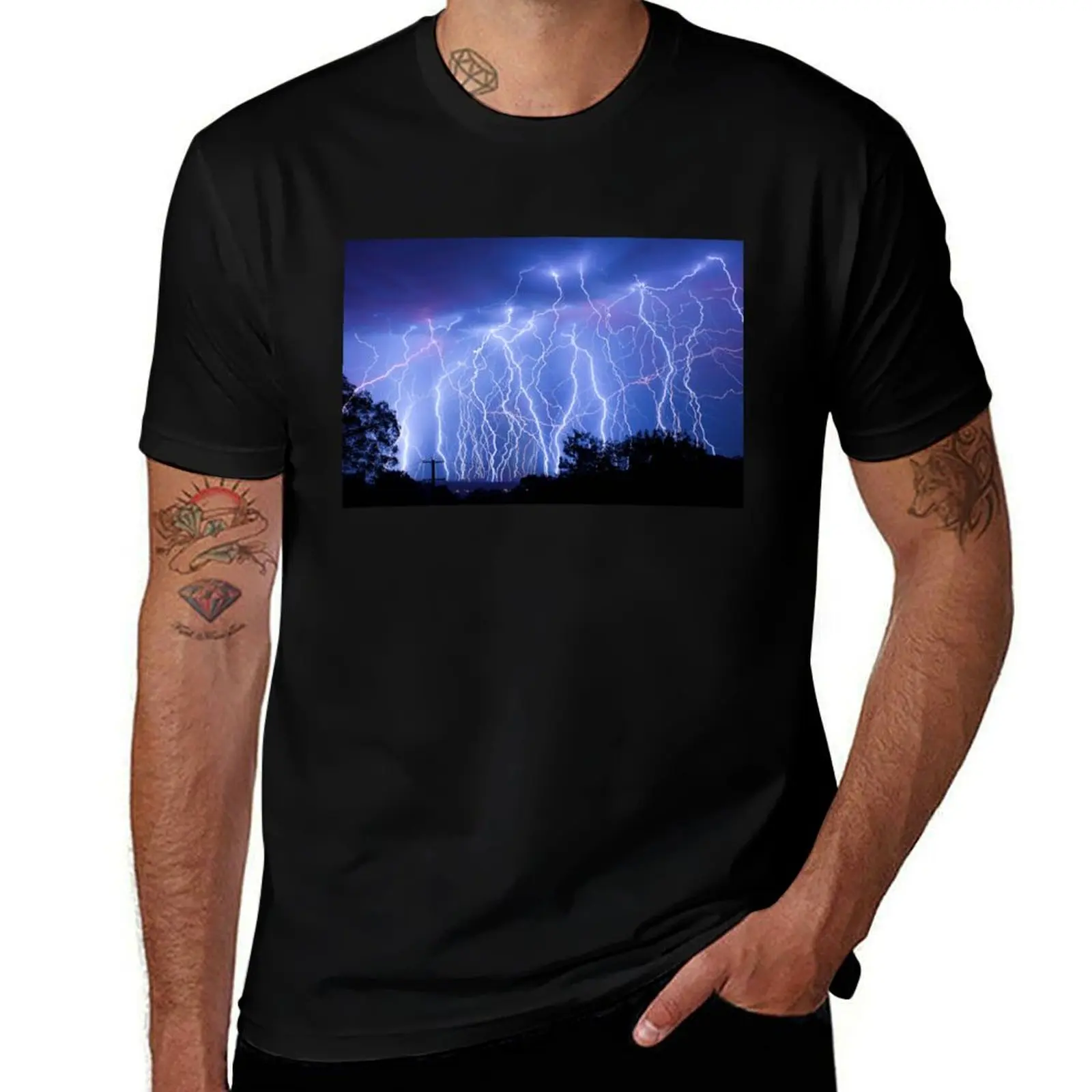 Thunderstorm T-Shirt Work Basic Short Sleeve Top T-Shirt