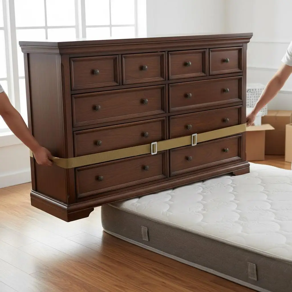 Lifting Slings 2-Person Moving System for Furniture Appliances Mattresses, 2 Adjustable Harnesses 2 Load-bearing Straps 1 Han