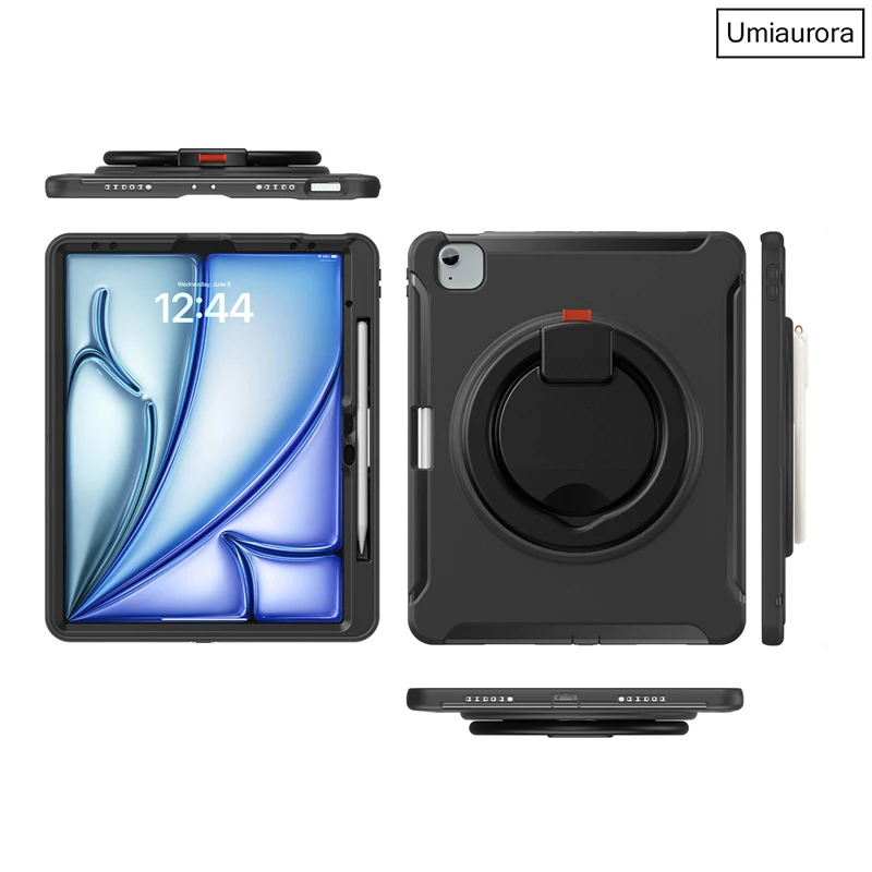 

Для IPad Mini 8,3 дюйма A17 Pro 11 12,9 Air 10,9 13 дюймов M2 M3 M4 M5 Подставка для карандашей Держатель для планшета Противоударный Armor Funda