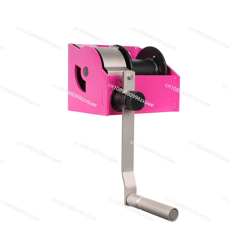 Worm gear manual winch, two-way self-locking lifting winch, wire rope traction small crane