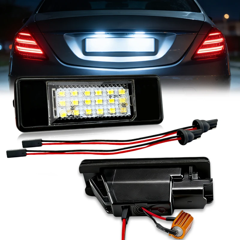 2Pcs Error Free LED License Number Plate Light Lamp for Mercedes Benz Vito W639 / Sprinter 906 / Viano W639