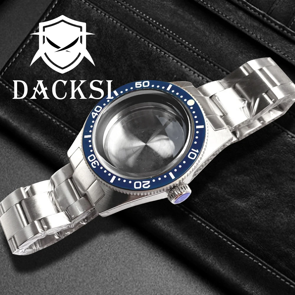 DACKSI 62mas 300M 41mm Dive Watchs Case Bracelet Fit NH35 NH36 ETA2824 PT5000 Domed AR Sapphire Crystal 120 Clicks Ceramic Bezel