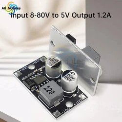 Mini DC-DC Buck Power Module DC Converter Input 5-80V to 5V9V12V24V Output Aluminum Substrate Module