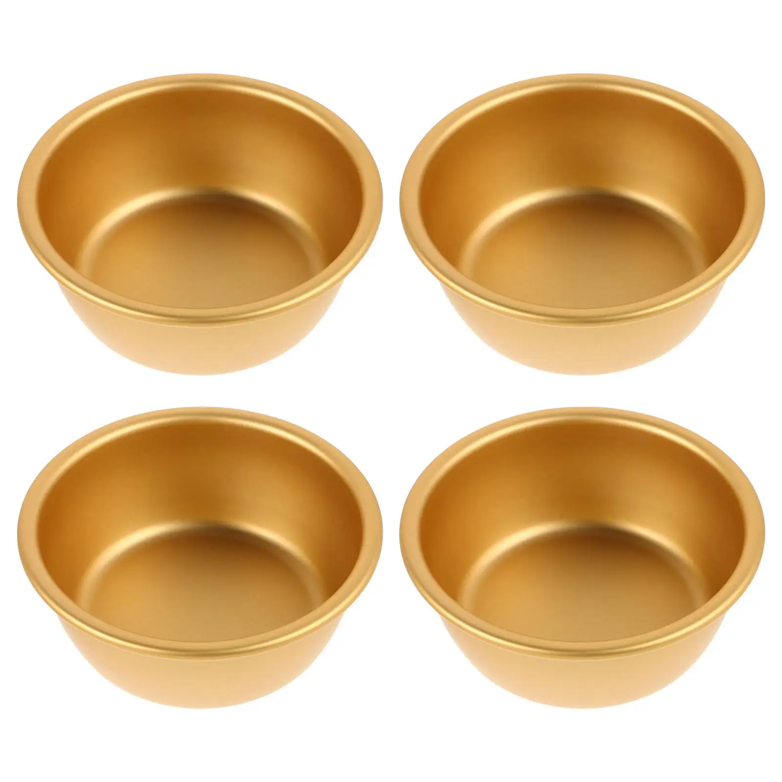 

4Pcs Rice Aluminum Korean Design Hot Cold Beverages Decorative Home Bowls Small Metal Bowls Kitchen Barware