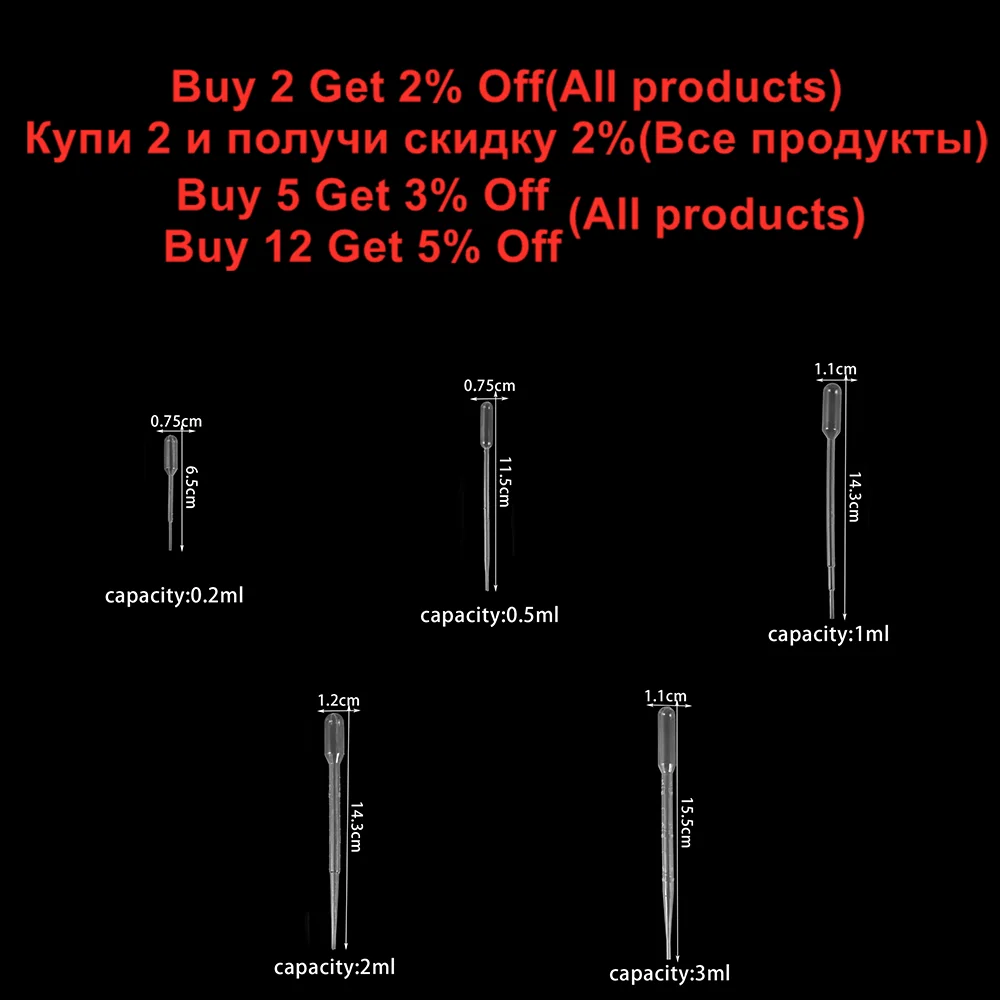 0.2/0.5/1/2/3ML sekali pakai plastik Remas Transfer pipet penetes untuk DIY silikon epoksi Resin cetakan membuat perhiasan