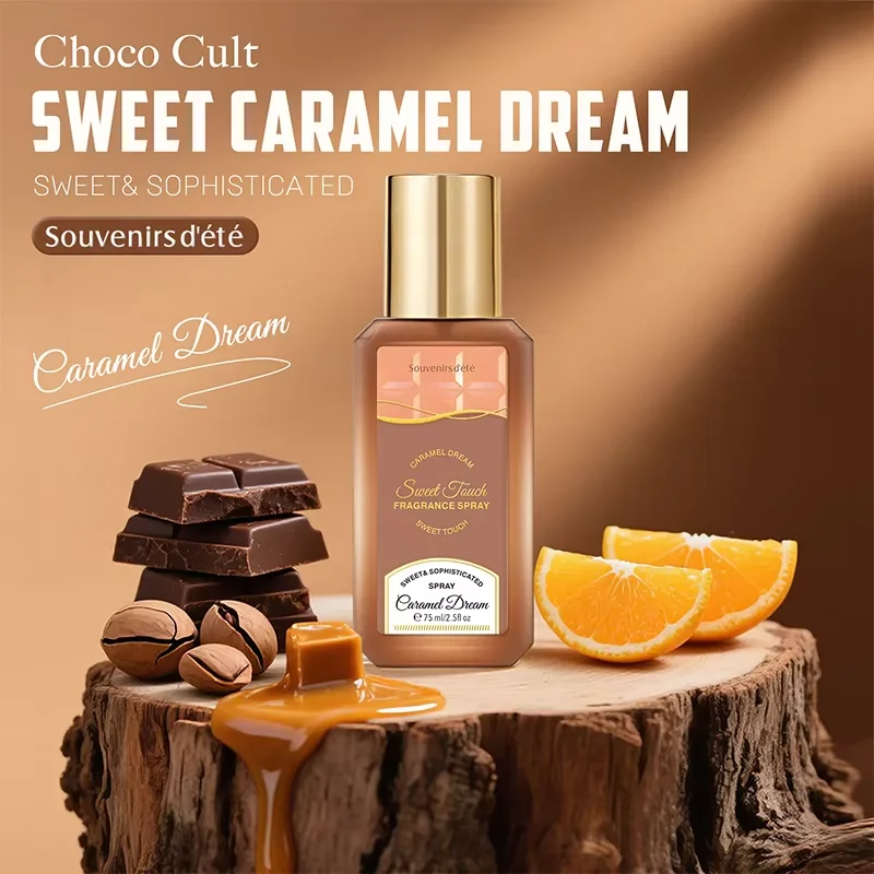 Aroma De caramelo fragancia para mujer Spray duradero caramelo Natural Chocolate y crema panqueque Gourmet Eau De Toilette Perfume Unisex