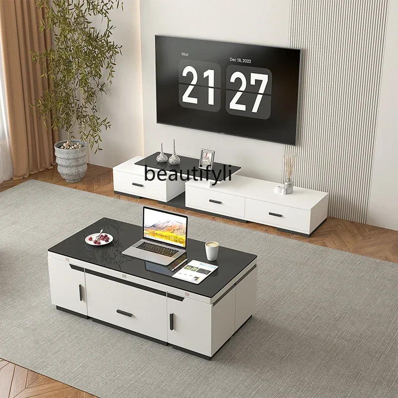 X4 Lifting coffee table dining table dual-purpose dining table living room home folding multi-function