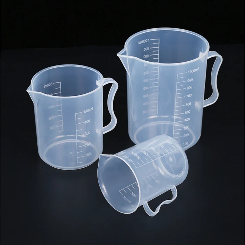 1Pcs 20-1000ml Measuring Cups For Laboratory Supplies Liquid Graduated Container Beaker Plastic Household Kitchen Cooking Tool