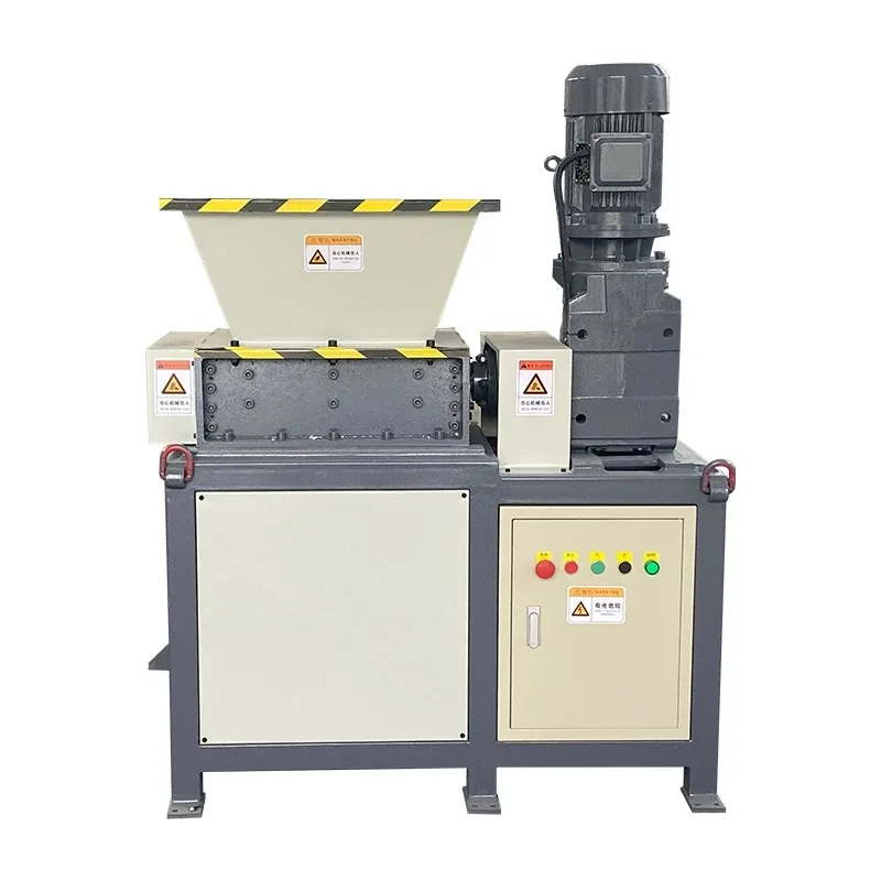 Multifunctional Double Shaft Shredder Waste Glass Bottle Plastic Wood Cardboard Crushing Recycling Machine (customized)