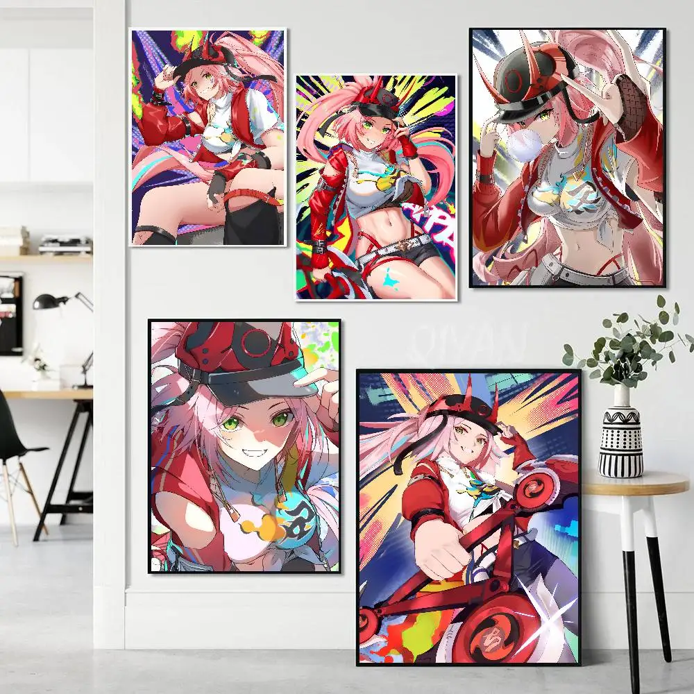 Rappa Honkai Star Rail Game Poster Waterproof Wall Art Sticker For Bar Living Room Vintage Room Decor High Quality Print Gift
