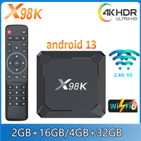 X98K Smart TV Box With Android 13 Rockchip RK3528 2.4G&5G Dual WiFi Set Top Box Streaming Media Player