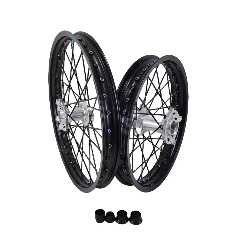 

Quality Assurance Of Motocross Wheels With Black Rims And Sliver Hubs In 2024