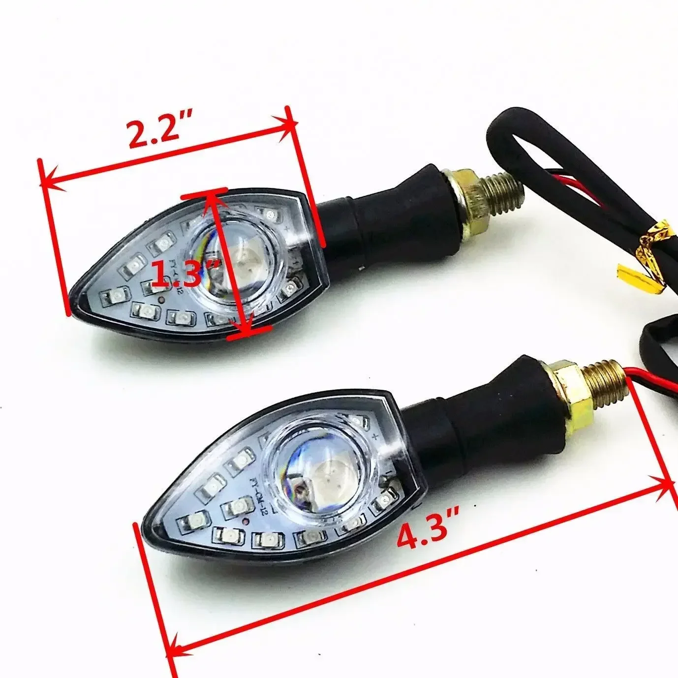 إشارة الانعطاف LED للدراجات النارية باللون الأسود لهوندا كاواساكي سوزوكي ياماها ستريت نكد #3