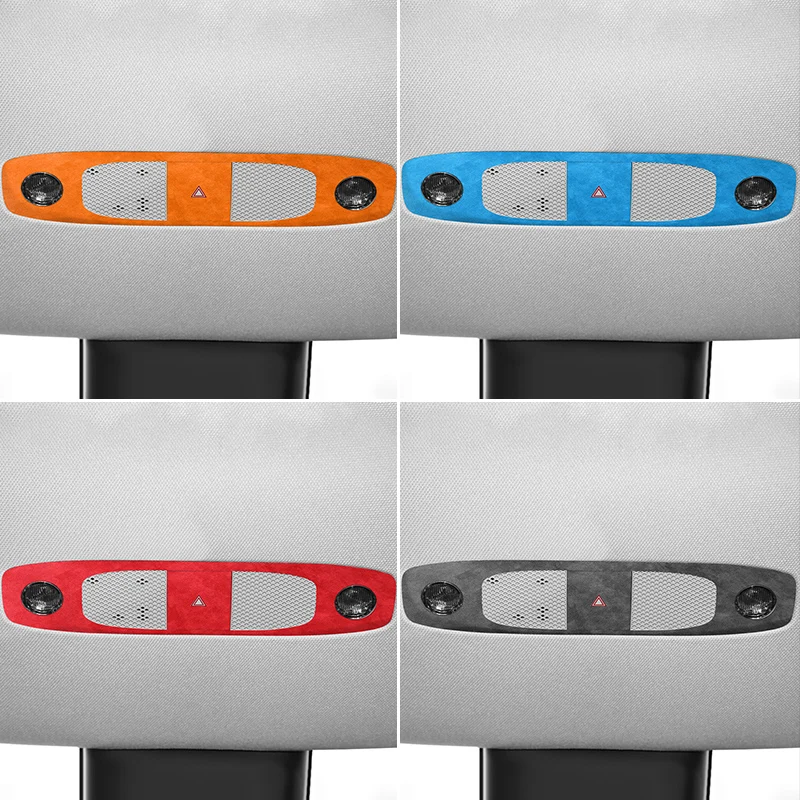 Made of Alcantara For Tesla Model 3 (2019-2023)/ Y(2019-2024) Reading Light Control Panel Trim Sticker Car Interior Accessories